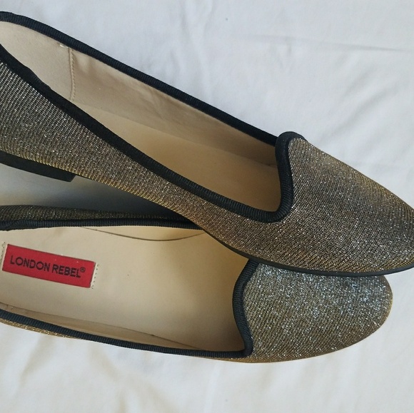 New London Rebel Glitter Ballet Flats - Picture 4 of 5